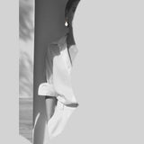 Baroque pearl square hoop earrings - fasfas