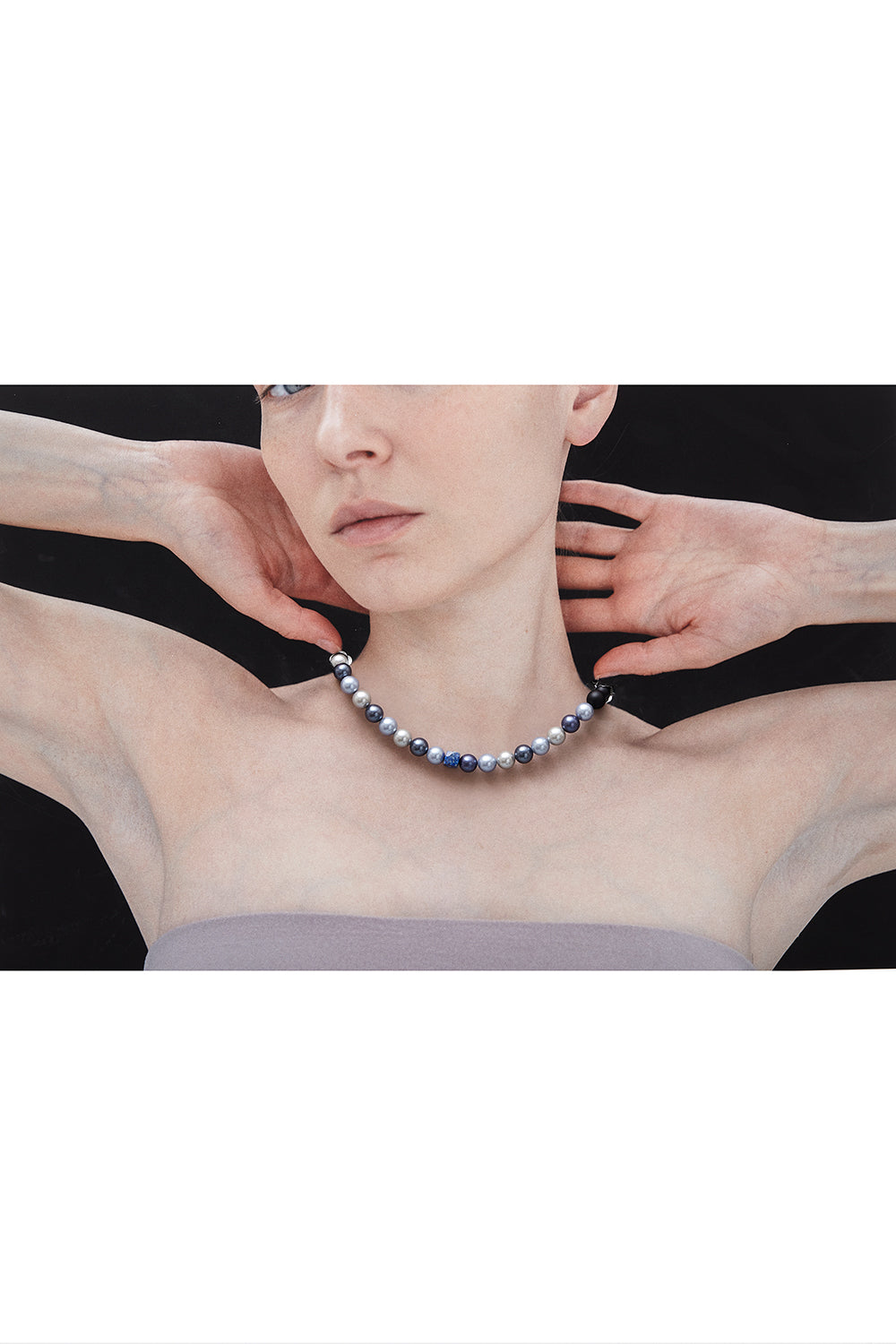 10mm multi blue onyx necklace - fasfas