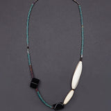 Heart-scouring tear neckpiece bluish green - fasfas