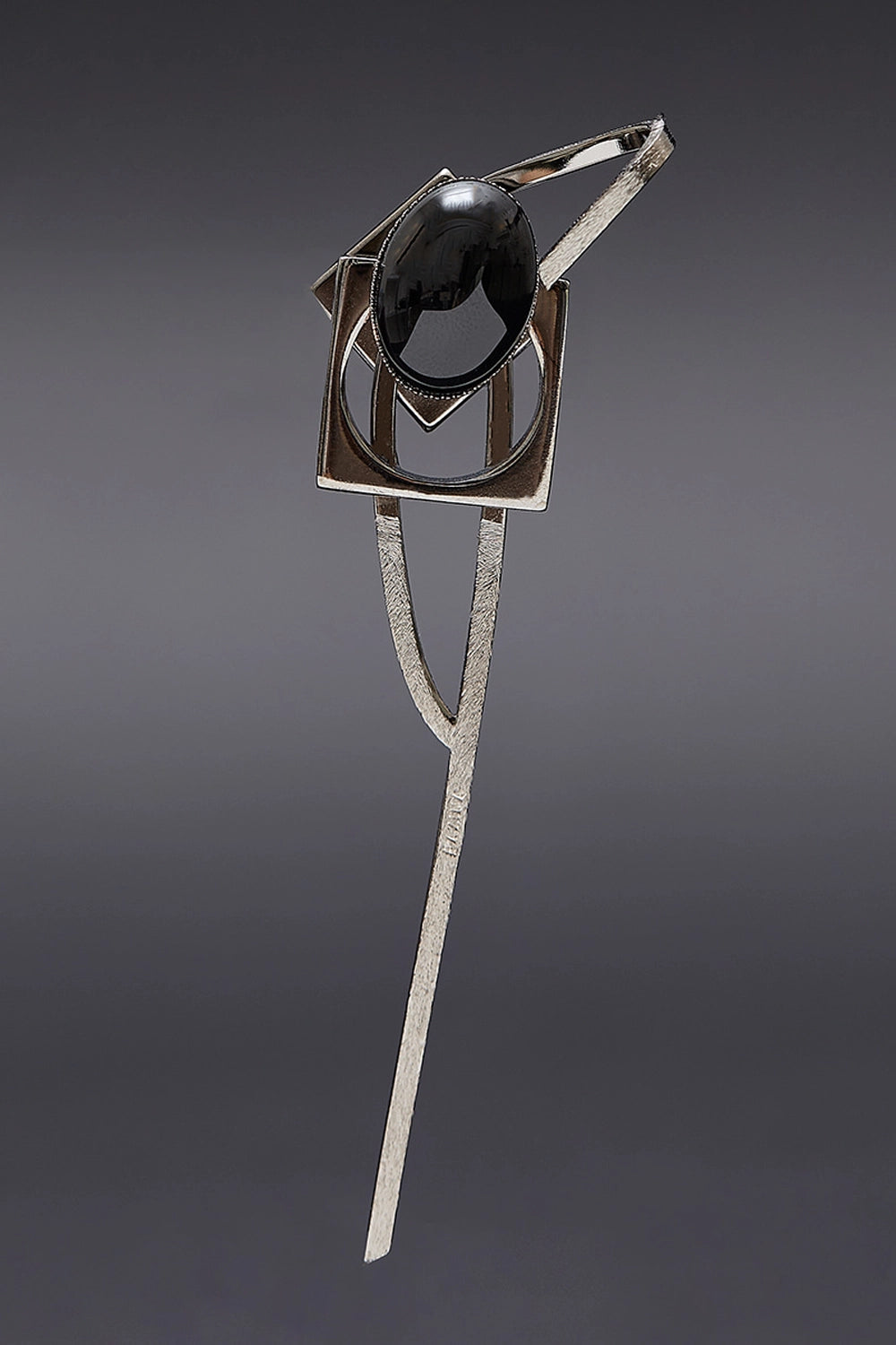 Onyx theoria brooch noir - fasfas