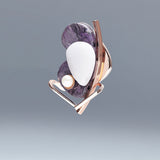 Dancing joli brooch purple - fasfas