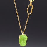 Rhizome mini pendant necklace green - fasfas