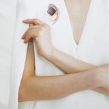 Mignon brooch+earrings set ivory - fasfas