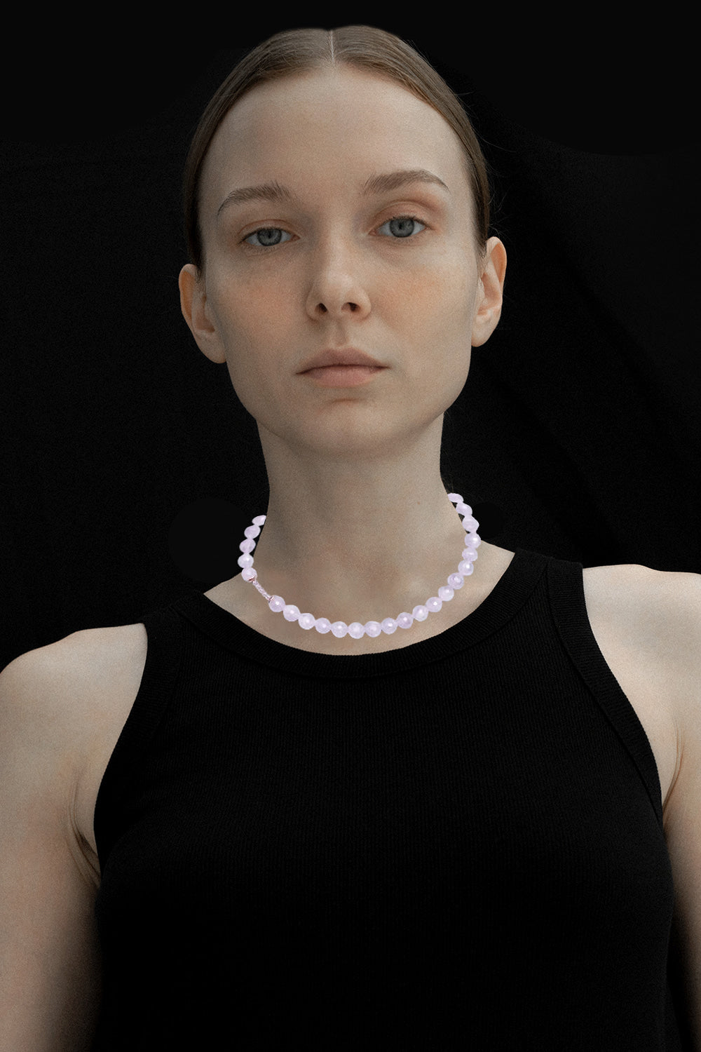 8mm lavender amethyst necklace - fasfas
