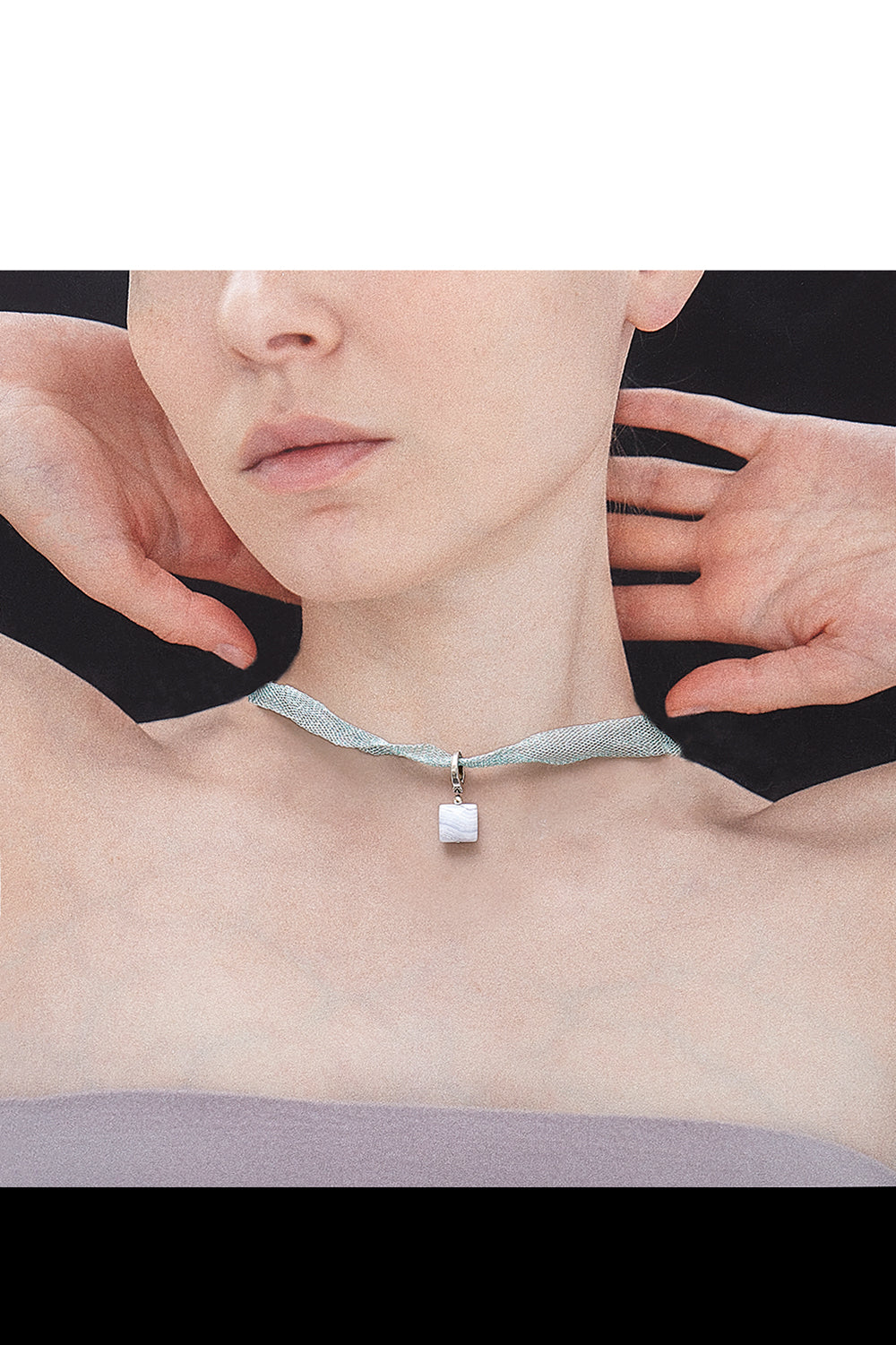 Velvet choker necklace (1.8cm) - fasfas
