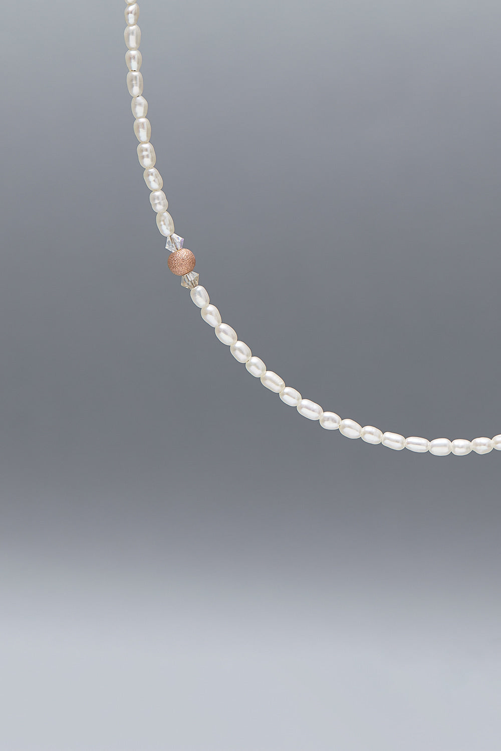 Petit freshwater pearl necklace (2.5mm twoedgy) - fasfas