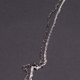Mother of pearl mem necklace - chain layered - fasfas