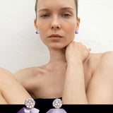 Amethyst savanna earrings(clip-on earrings) - fasfas