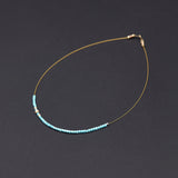 Invisible 2mm turquoise necklace - fasfas