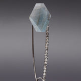 Labradorite safety pin brooch - fasfas