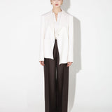 Vanessa straight pants dark brown - fasfas