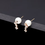 10mm white pearl core galaxy earrings(clip-on earrings) - fasfas