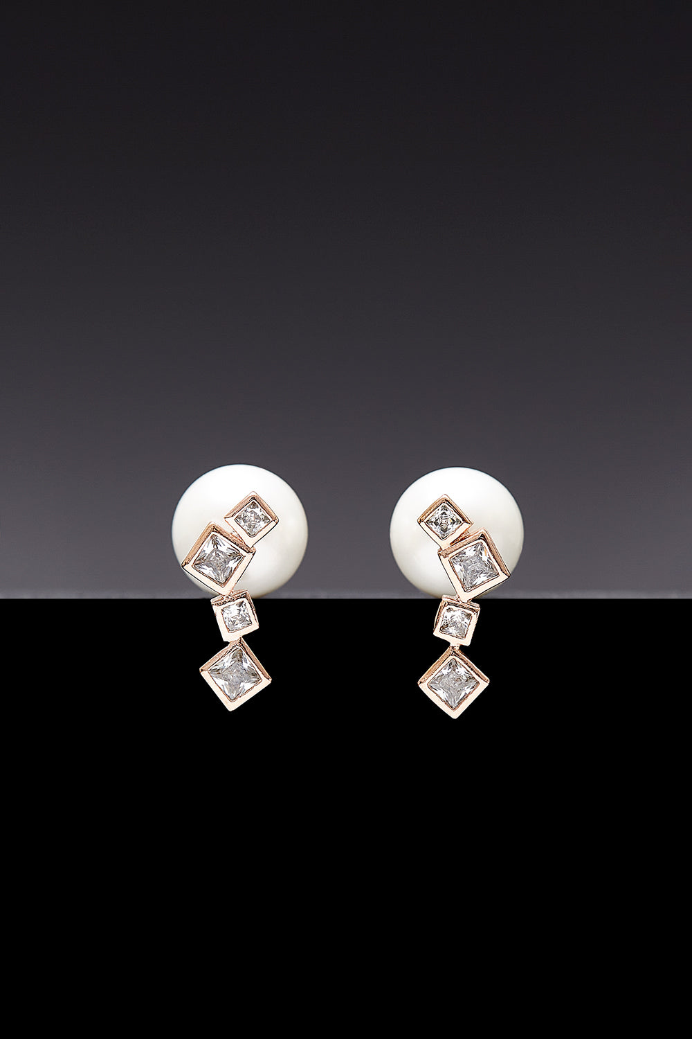 10mm white pearl core galaxy earrings(clip-on earrings) - fasfas