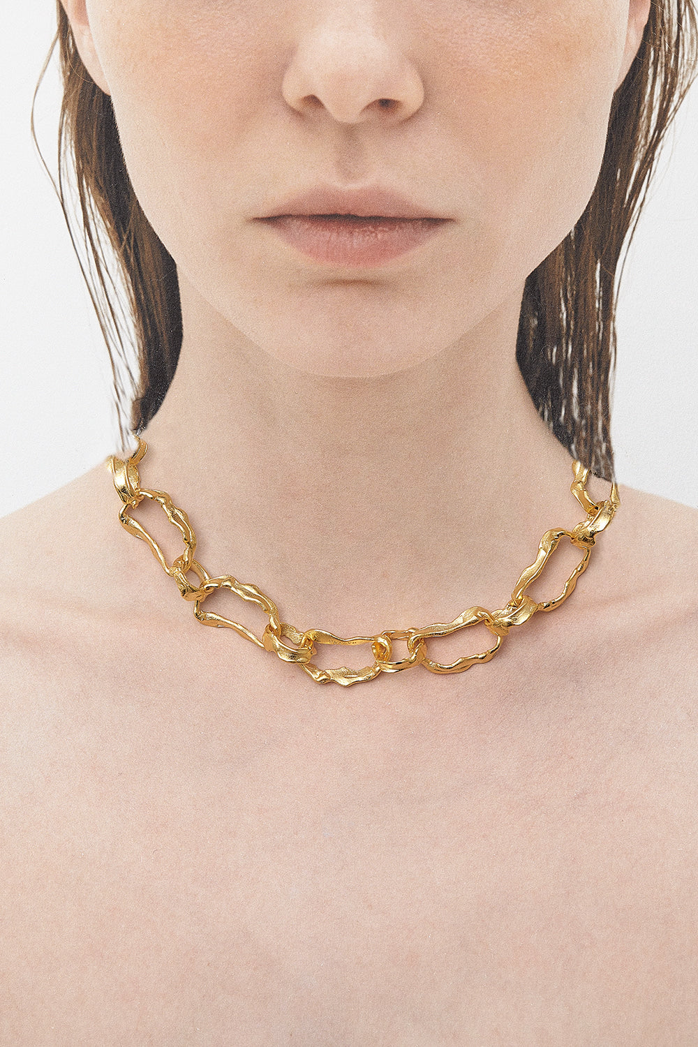 Gold de chain necklace - fasfas
