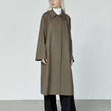 Rohe spread collar coat taupe - fasfas