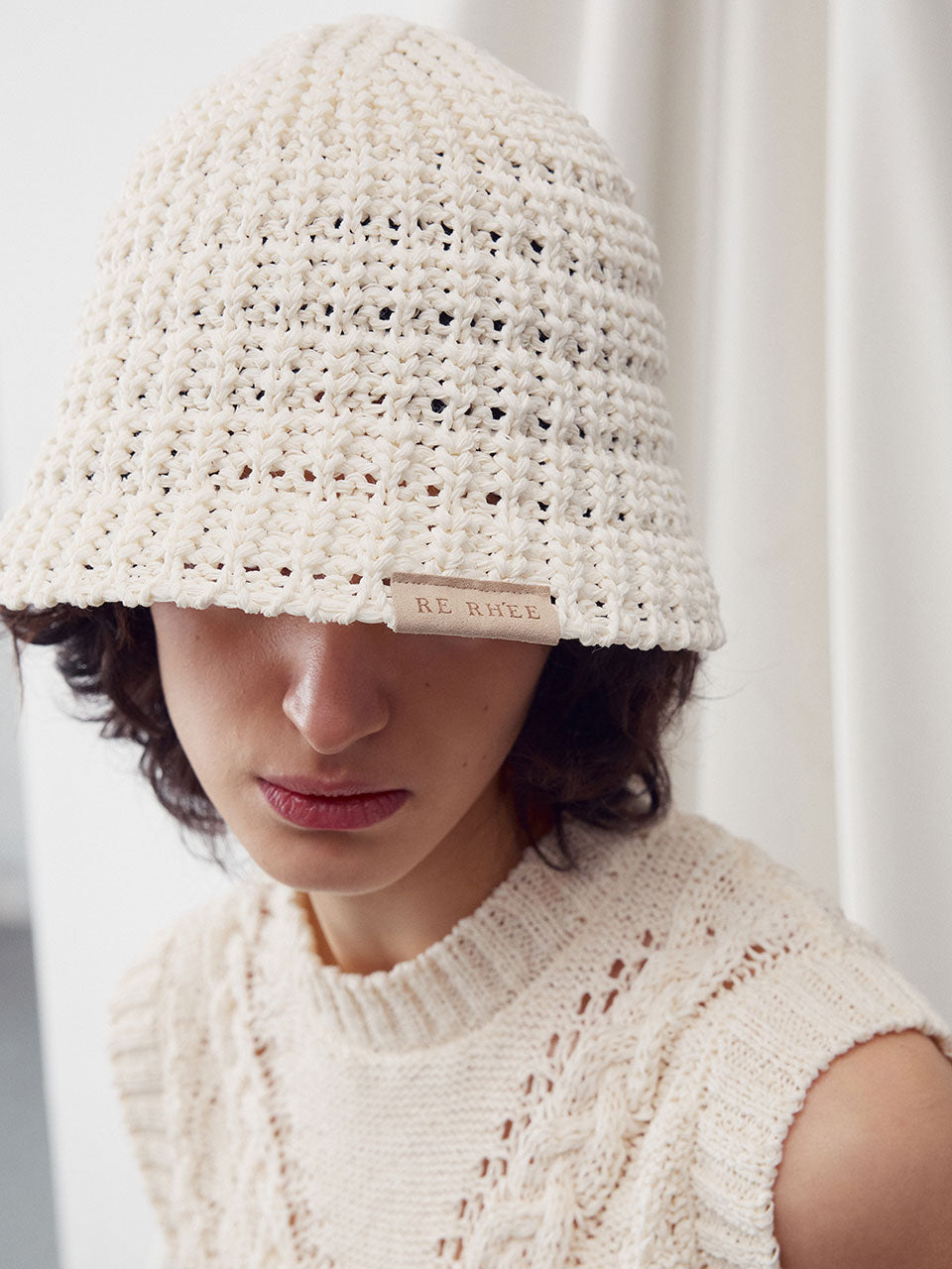 Crochet bucket hat white - fasfas