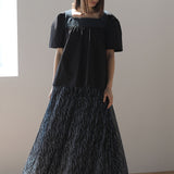 Zebra print banded maxi skirt