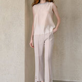 Tencel blend sleeveless tank top blouse