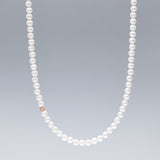 5mm texture white pearl necklace - fasfas