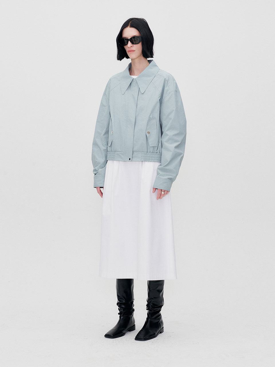 Elasticated hem bomber jumper - fasfas