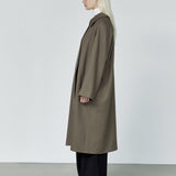 Rohe spread collar coat taupe - fasfas