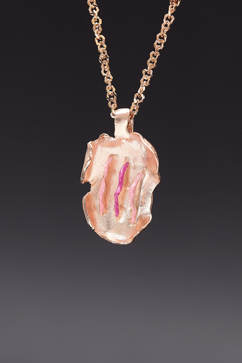 Rhizome mini pendant necklace pink - fasfas