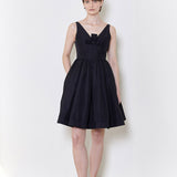Audrey v neckline midi dress