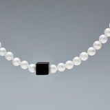 4mm texture white pearl necklace - fasfas