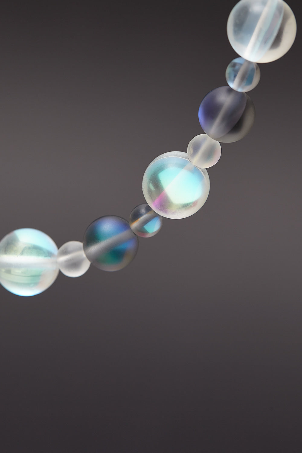 Two-way synthetic moonstone necklace - fasfas