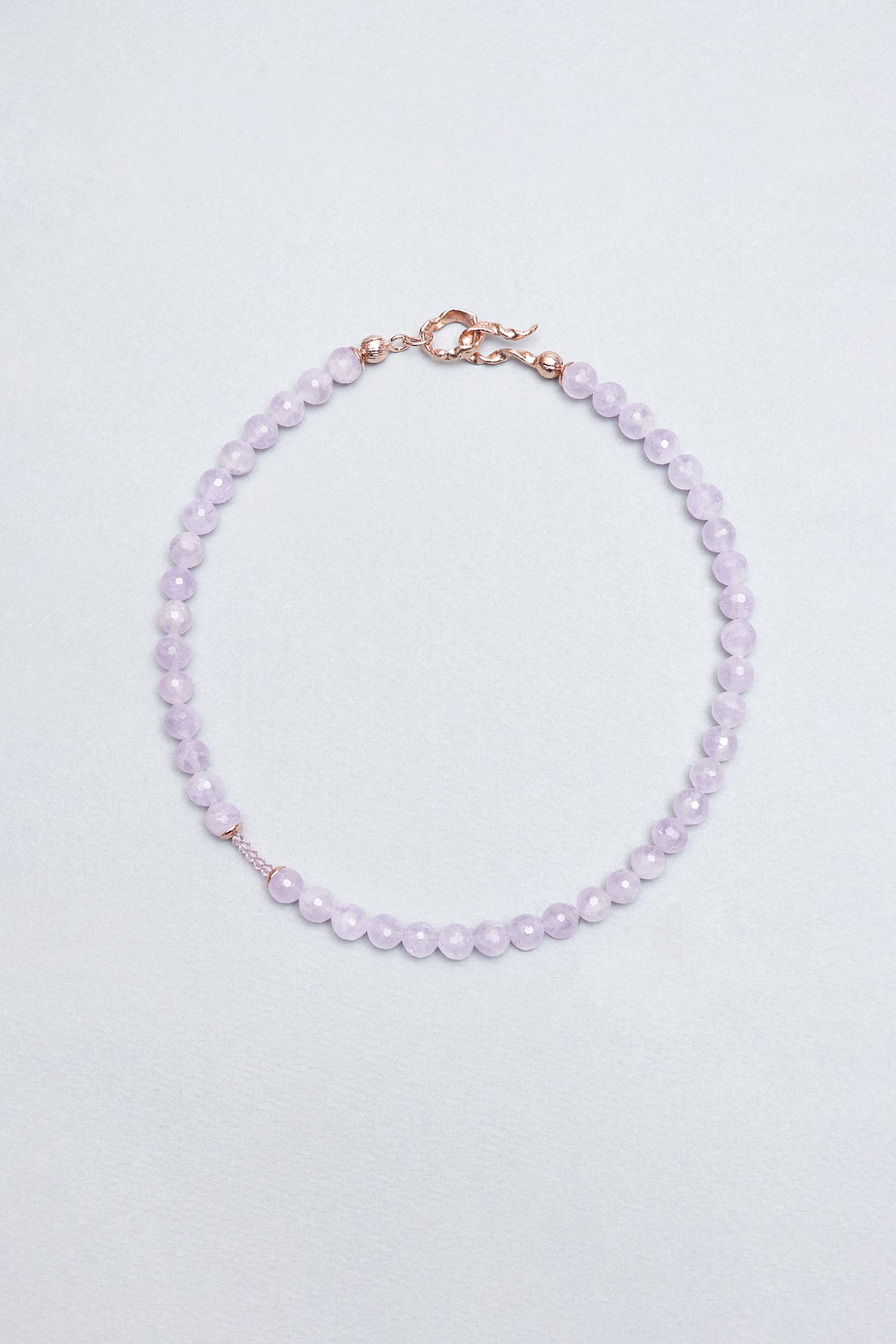 8mm lavender amethyst necklace - fasfas