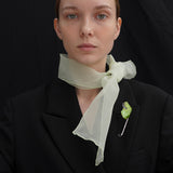 Green howlite safety pin brooch - fasfas
