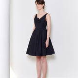 Audrey v neckline midi dress