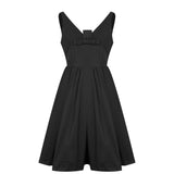 Audrey v neckline midi dress