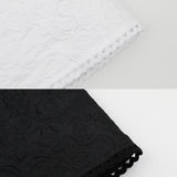 Rose jacquard lace trimming mini skirt