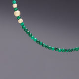 Invisible 2mm malachite necklace - fasfas