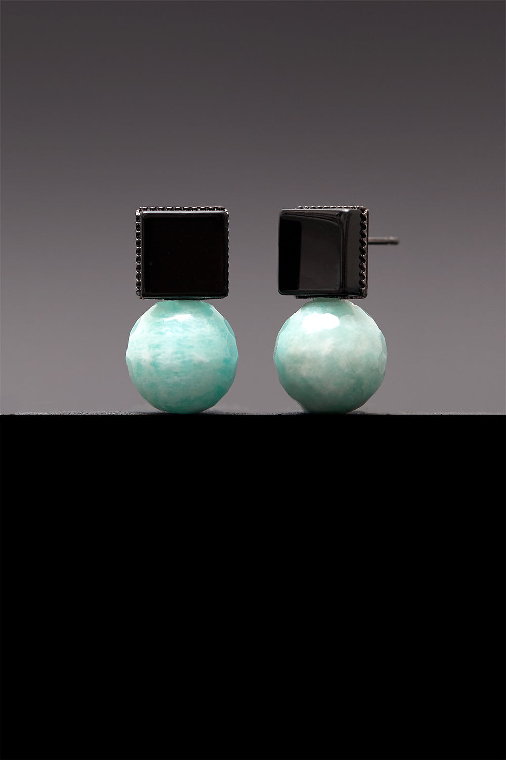 10mm amazonite onyx earrings(clip-on-option) - fasfas