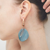 Cyan blue quasimodo earrings - fasfas