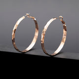 Hammer texture hoop earrings(3 colors) - fasfas