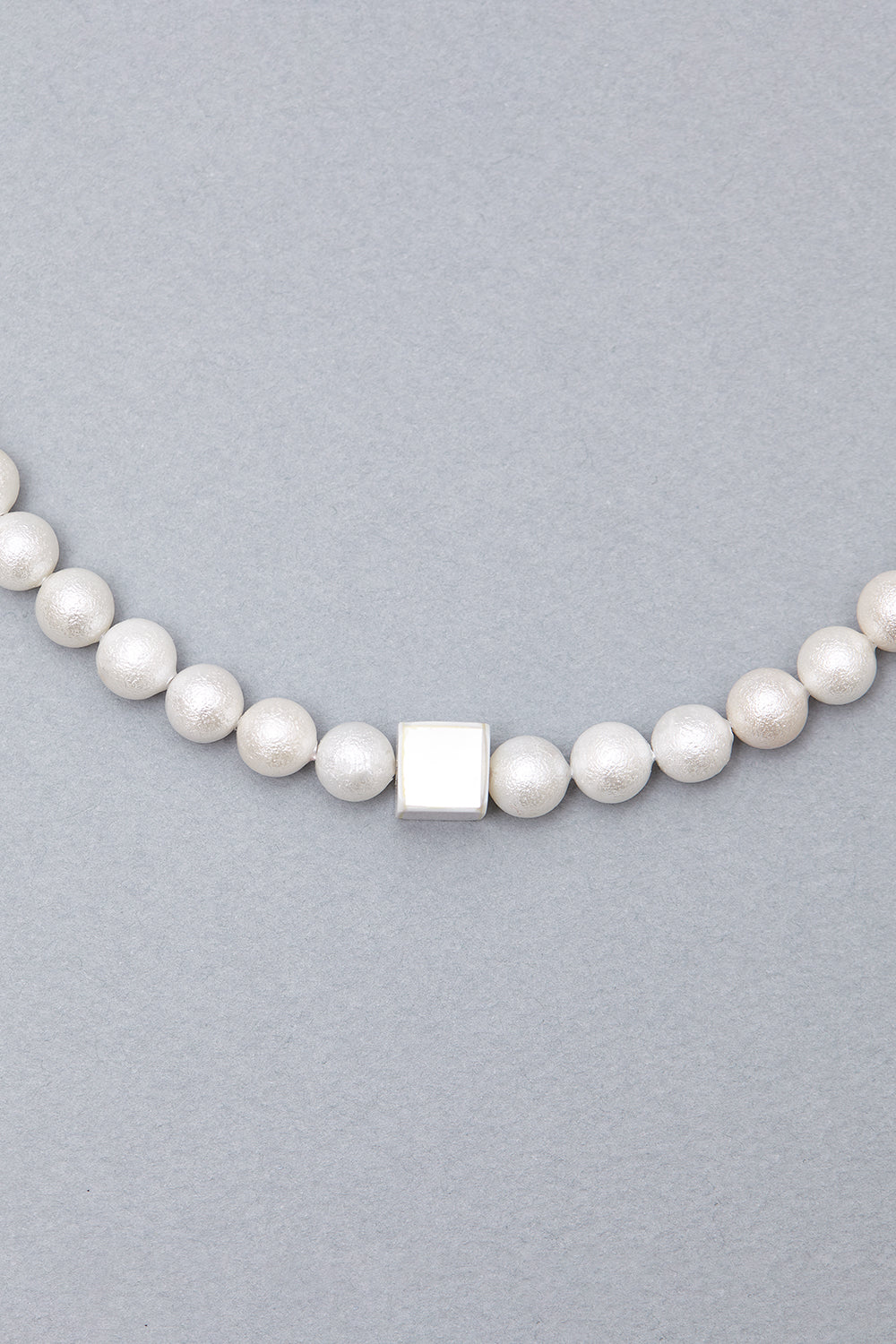 8mm texture white pearl necklace - fasfas