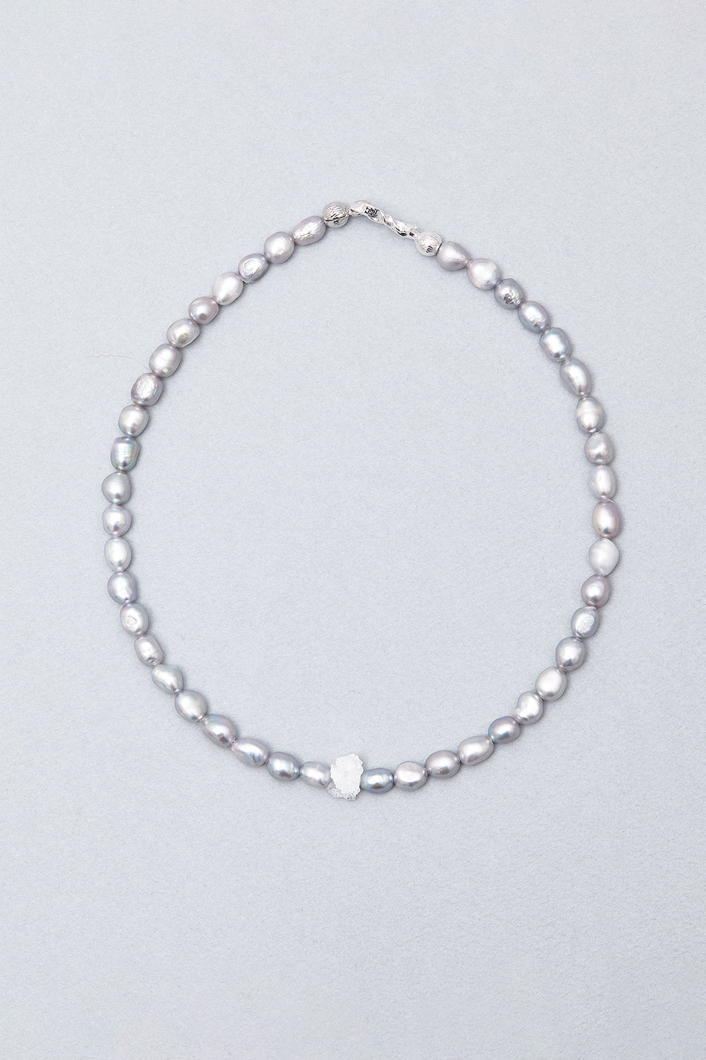 6.5mm grey freshwater pearl necklace - fasfas
