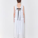 Ruffle ribbon detail maxi dress
