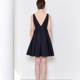 Audrey v neckline midi dress