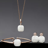 12mm white druzy agate earrings(clip-on-option) - fasfas