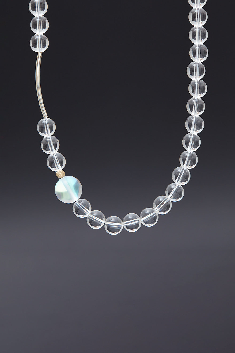 Crystal quaztz necklace (8mm) - fasfas