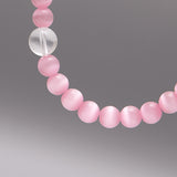 8m pink cats eyes necklace - fasfas