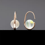 Moonstone oval hoop earrings - fasfas