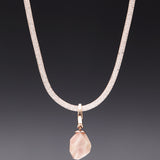 Irregular peachmoonsone necklace - fasfas