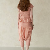Drape detail sleeveless blouse