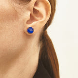 10mm apisLazuli earrings(clip-on-option) - fasfas
