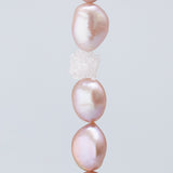 9mm pink freshwater pearl necklace - fasfas